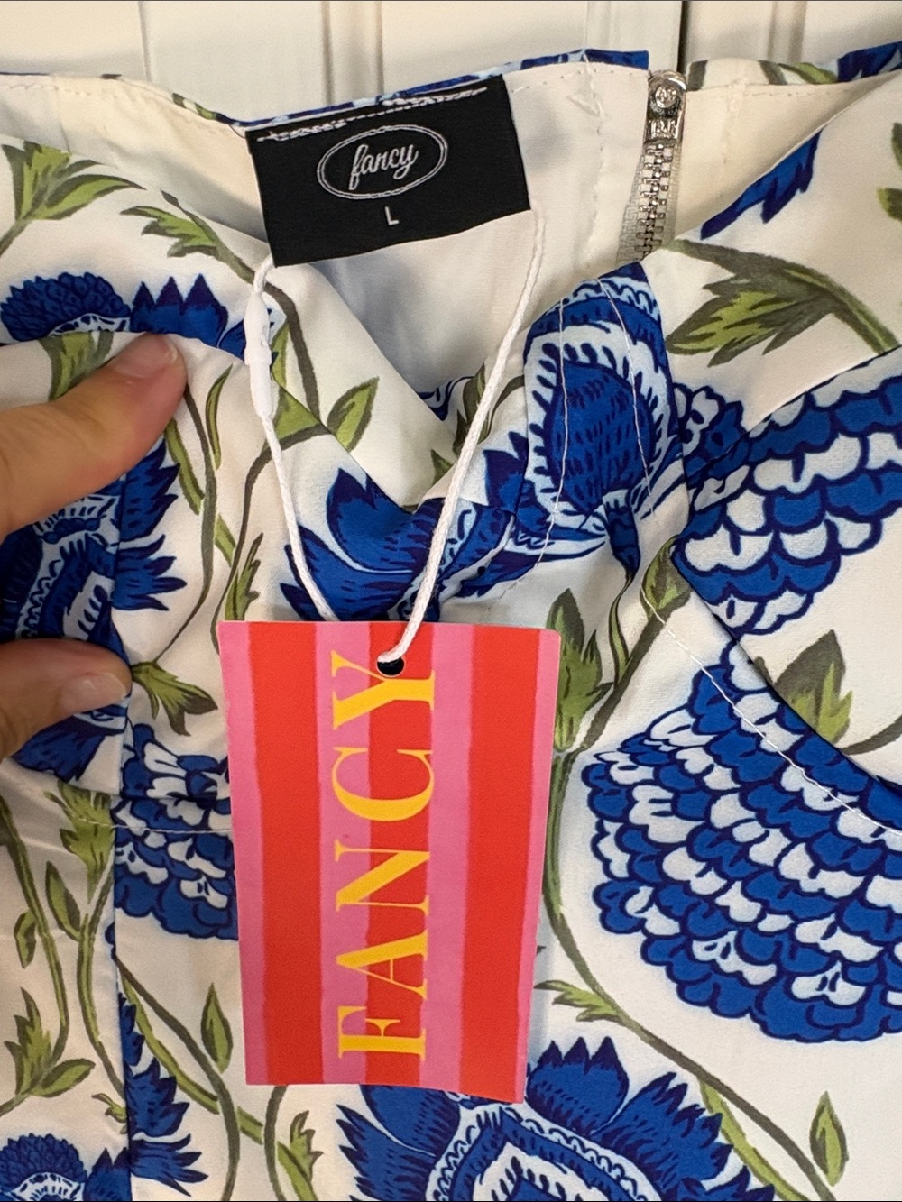 NWT Fancy Boutique Blue Floral Tiered Maxi Dress - Picture 2 of 7